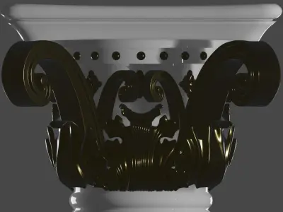 Baroque Pillar Free 3D model