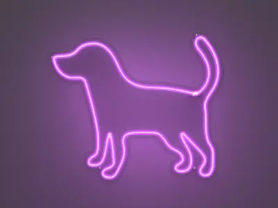 Dog 2 - Neon Sign 3D model
