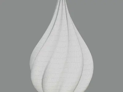  Twisted pear shaped candle  3D model