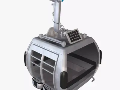Ropeway Cabine Low-poly 3D model