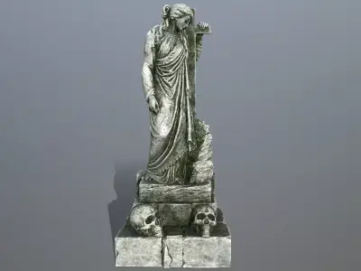 statue 5 aphrodite Low-poly 3D model