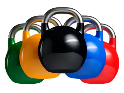 Kettlebell without inscriptions Kettlebells multi-colored 3D model