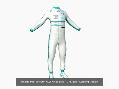 08 Racing Pilot Uniforms A Collection - Character Clothing 3D Model Pack