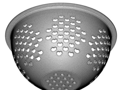 Plastic Vegetable Colander 3D model