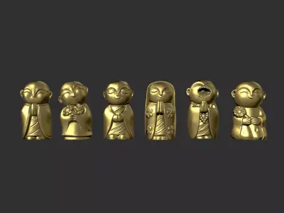 Mini buddha collection 3D print model
