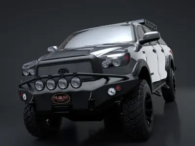 2012 Toyota Tundra Rigged C4D Low-poly 3D model