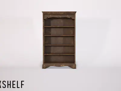 Bookshelf - gameready Low-poly 3D model