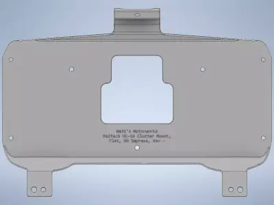 Haltech UC-10 Display Subaru Dash Flat Mount 3D print model