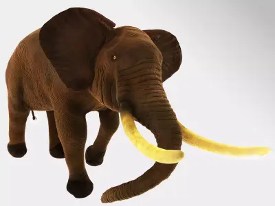 African Elephant Low-poly 3D model