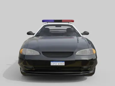 Fast Police Car Realistic and Game Ready Asset Low-poly 3D model