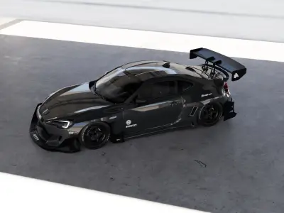 Car Lighting Scene 3D Blender File Textured FBX File 3D model