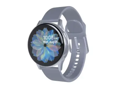 Samsung Galaxy Watch Active 2 - Aluminium Cloud Silver Low-poly 3D model