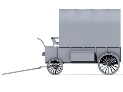 Old West Carriage 3D model