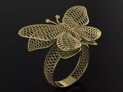 Ultra Vision Ring Gold Jewelry 3D print model