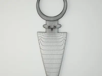 African Large Senufo Wall Mask 3D model