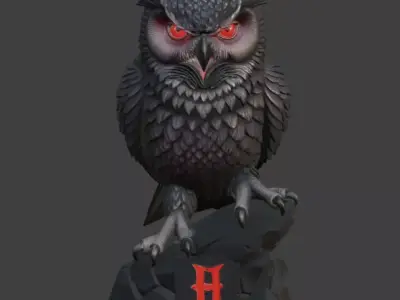 Halloween Owl 3D Model 3D print model