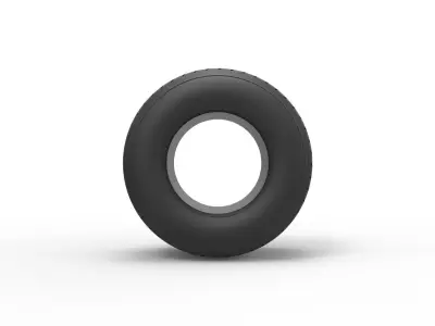 Dirt Sprint racing tire 3 Scale 1 to 25 3D print model