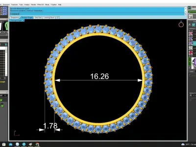 luxury fashion korean diamond women ring 4502 3D print model