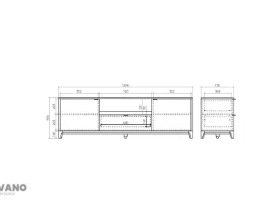 OM TV Stand CASE 094 3D model
