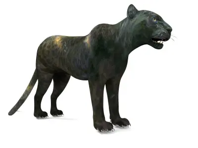 Panther 3D Models game ready low poly model Low-poly 3D model