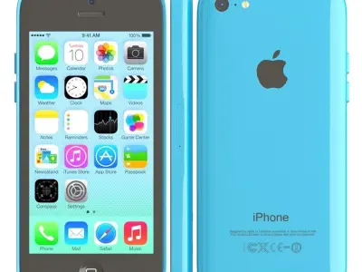 Apple iPhone 5c blue 3D model