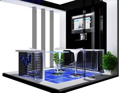 Booth Exhibition Stand a447 3D model