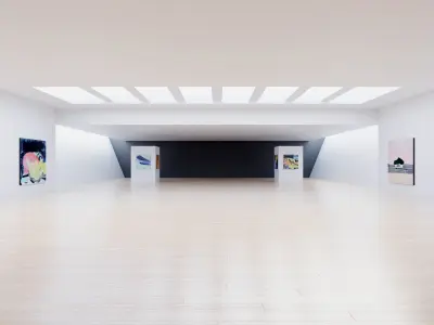 Art Museum Gallery Interior 6 Low-poly 3D model