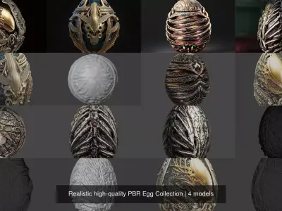 Realistic high-quality PBR Egg Collection