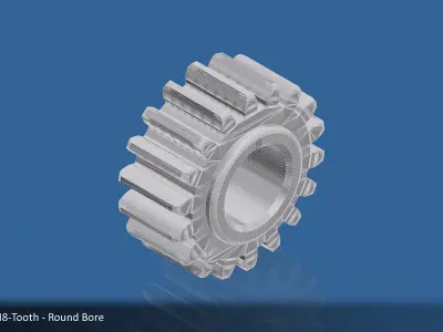 18-Tooth Spur Gear 03 3D print model