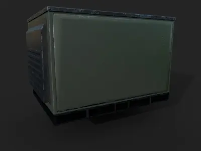 Engine Generator Old Low-poly 3D model