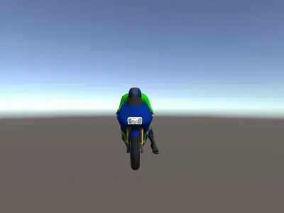Low Poly Racing Bike With Rider-1 Low-poly 3D model