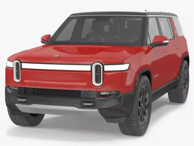 2023 Rivian R1S Quad Motor Red 3D model