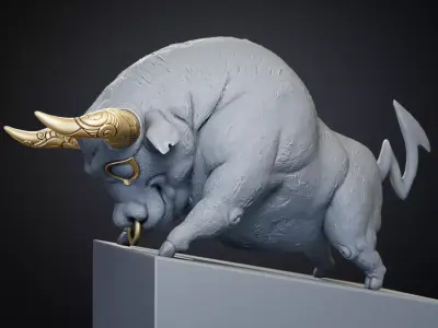 Bullfighting sculpture decoration 3D printing model 3D print model