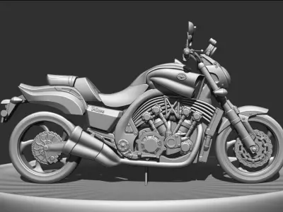 Yamaha V-Max 3D print model