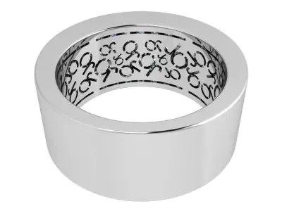 Diamond Band Ring 3763 3D print model