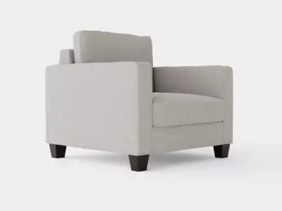 Plaza armchair sand Low-poly 3D model