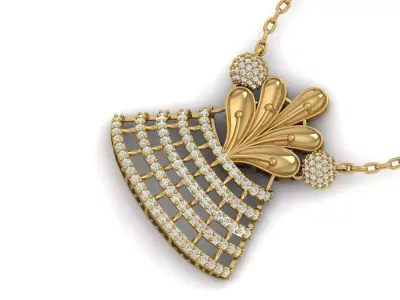 Pendant Necklace 3D print model 16