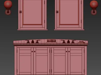 CARTWRIGHT DOUBLE VANITY 3D model