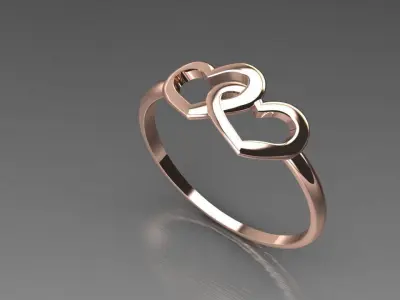 Heart ring 15 3D print model