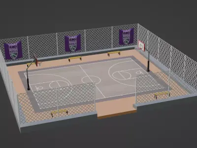Basketball Stadium - Sacramento Kings Low-poly 3D model