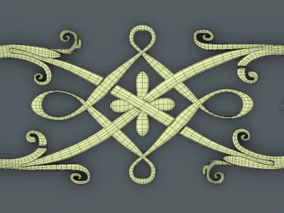 ornament baroque V1 3D model