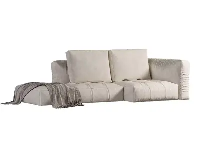 Sofa Deep Seat Luxury Low-poly 3D model