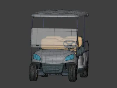 Generic Large Golf Cart -- Electric Sport Vehicle -- Club Car 3D model