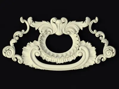 Central decor ornament for furniture 3D model 1013