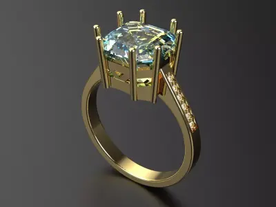 princess ring 3D print model