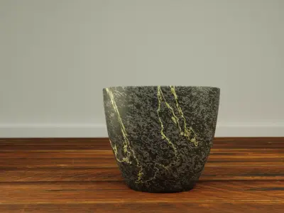 Decorative Kintsugi Vase Low-poly 3D model