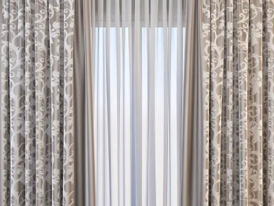 Set 71 Curtains 3D model