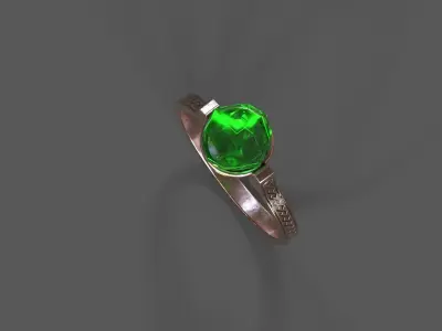 High-Quality 3D Ring Model Low-poly 3D model