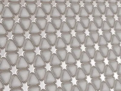 Clean White Sci-Fi Padded Wall PBR Seamless Texture