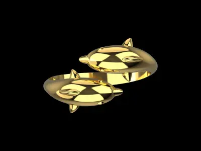 Dolphin Ring N126 3D print model